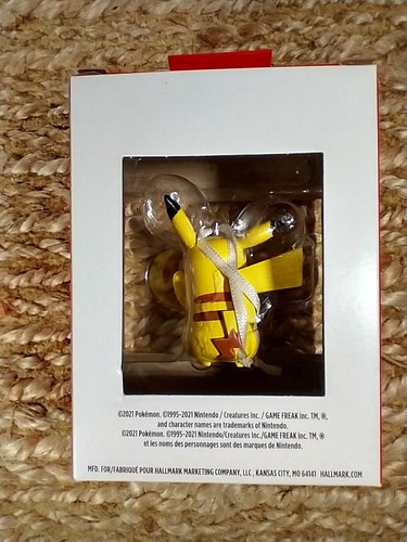 Pokemon Pikachu Hallmark Collectible Christmas Tree Ornament 2021 Vaulted - Picture 3 of 5