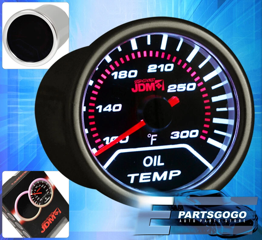 Jdm Dual Carbon Fiber Pod + Oil Temperature + Vacuum Gauge Meter Analog Needle Foto 2 de 3