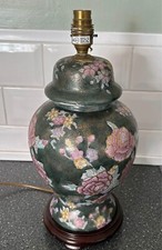 Hand Painted Oriental Ginger Jar Lamp