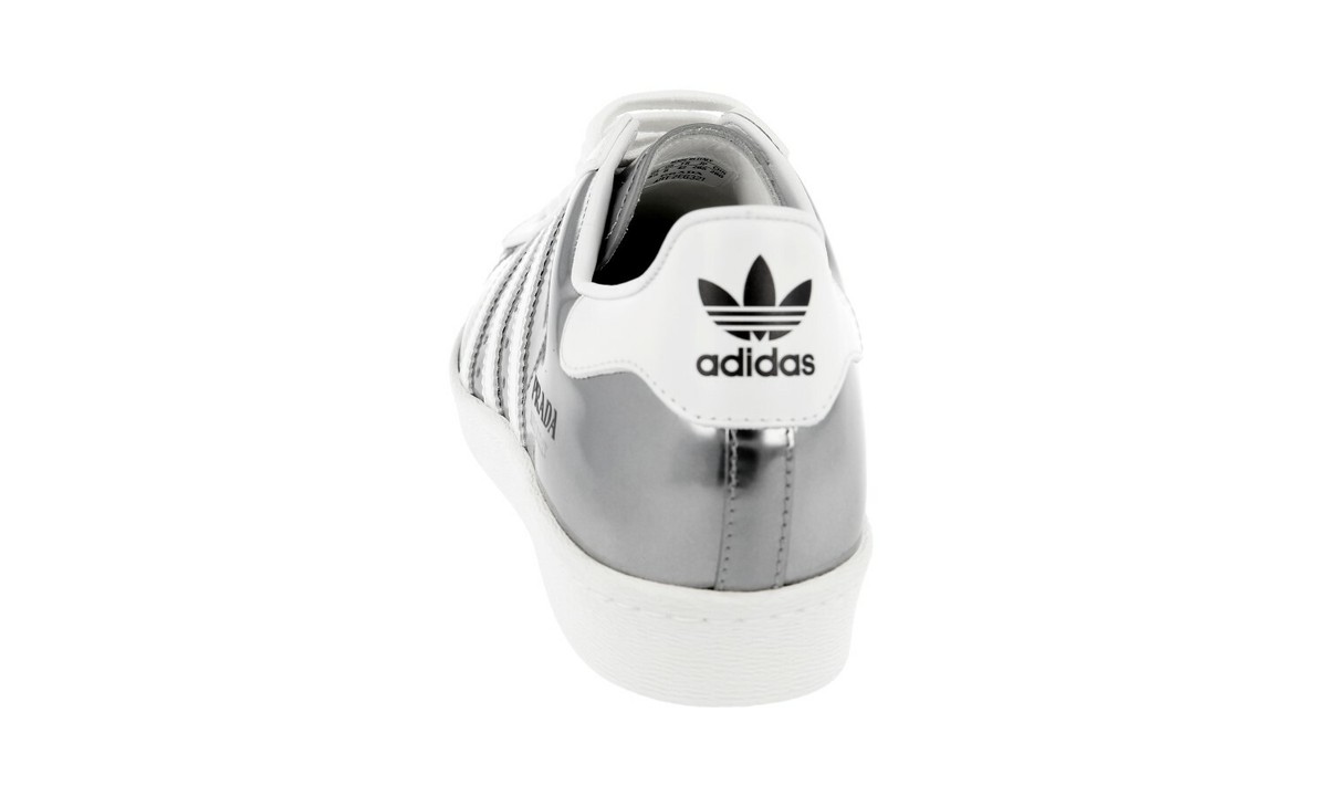 PRADA x ADIDAS SUPERSTAR SNEAKERS 2EG321 SILVER WHITE NIB US PRADA x ADIDAS SUPERSTAR SNEAKERS 2EG321 SILVER WHITE NIB US