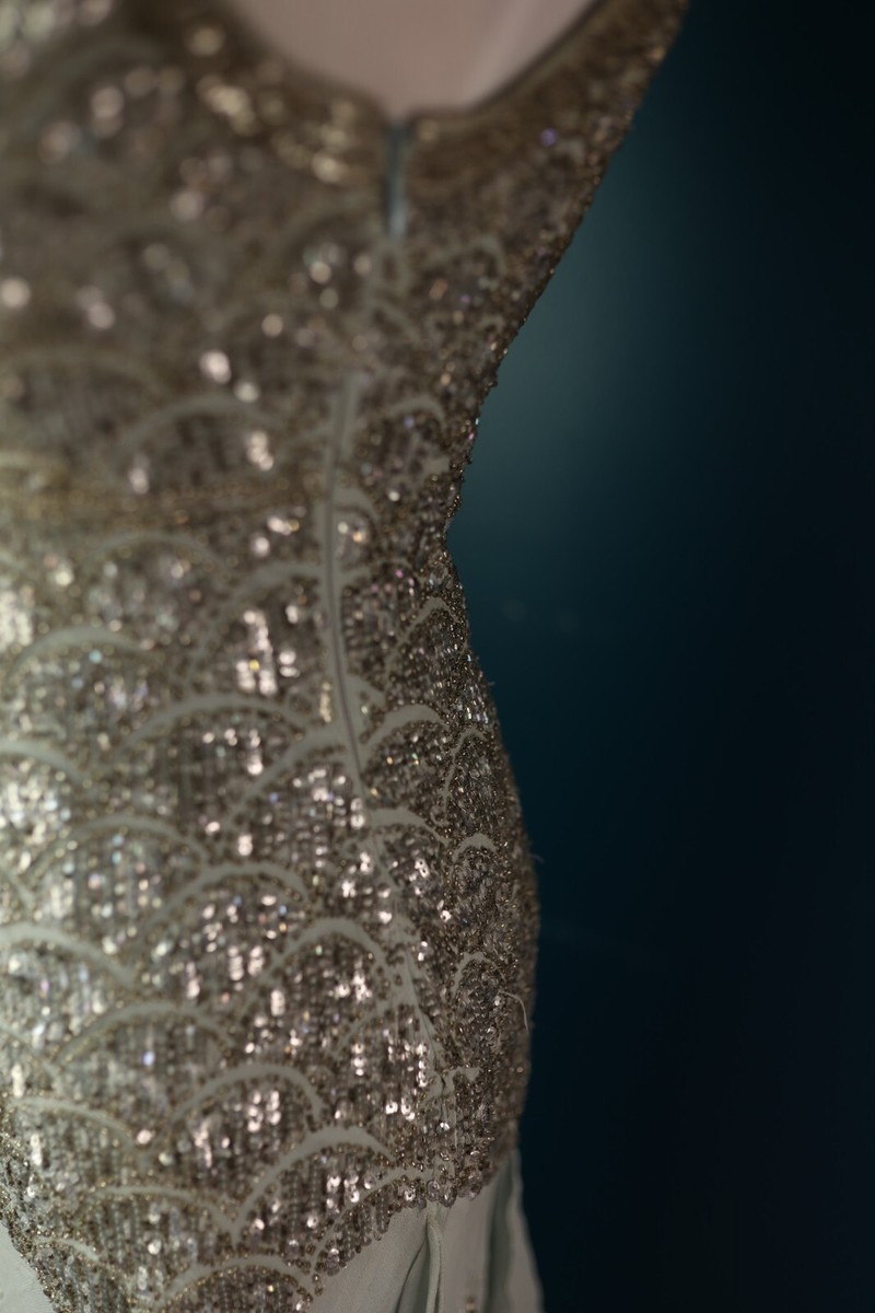 Vintage Sue Wong Nocturne Y2K Silk Beaded Handkerchief Slip Dress