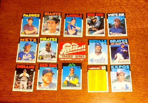 1986 Topps Traded Baseball Set 132 Cards - NrMt/Mt - No Box