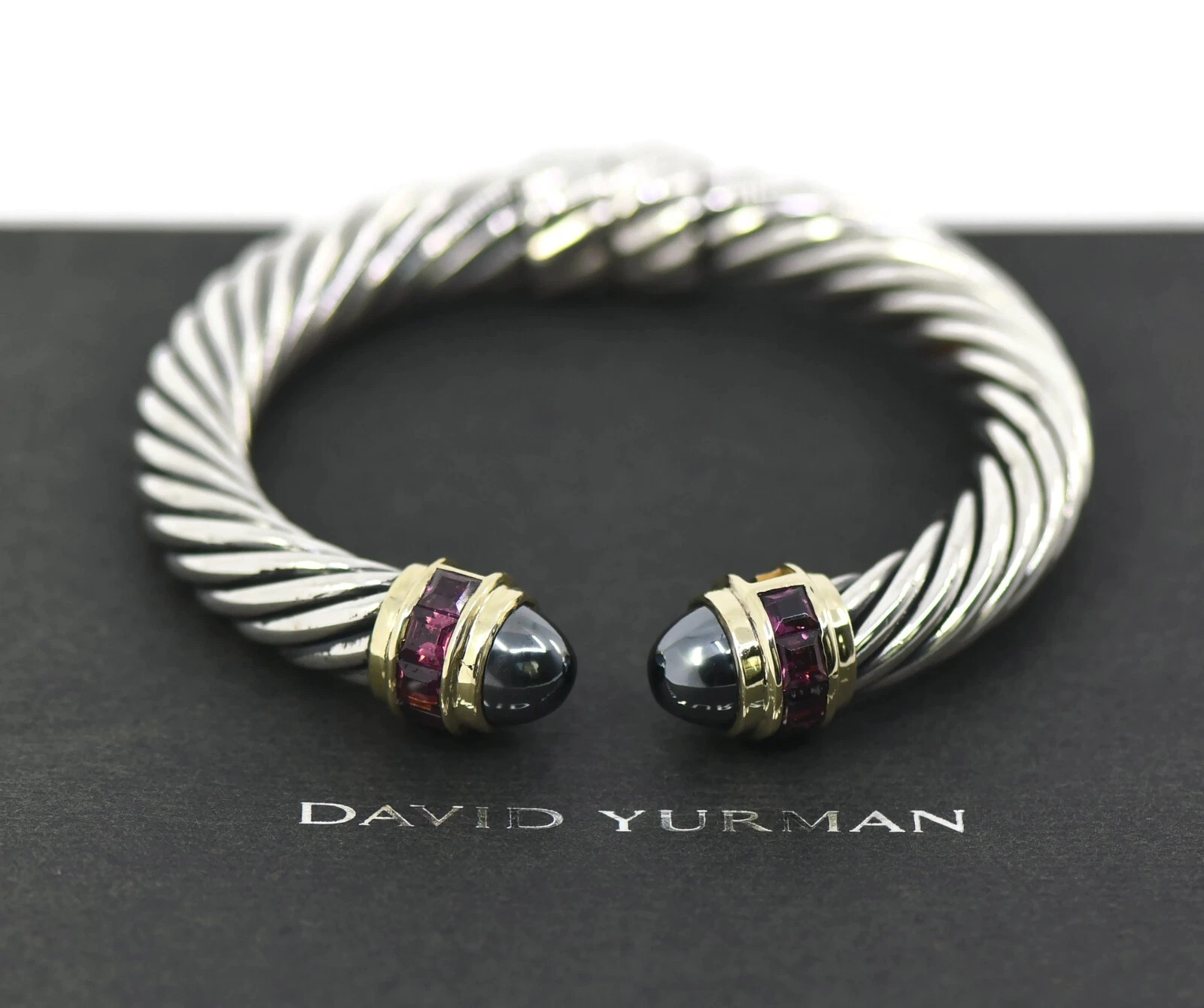 David Yurman 14K/Sterling Silver Cable Bracelet 10mm