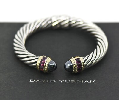 David Yurman 14K/Sterling Silber Kabelarmband 10Mm