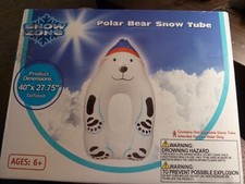 Snow Zone Polar Bear Inflatable Tube 40"x27.75" NIB