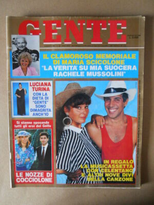 GENTE Nr. 32 1991 Adriano Celentano Claudia Mori Alessandro Nannini Alfa 75 [M23]