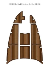 1999-2004 Sea Ray 260 Sundancer Bow Pad Boat EVA Foam Faux Teak Deck Floor Mat