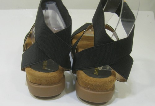 NEW Summer BLACK 1.5"platform sandal ankle ELASTIC strap Women Size 7.5 - Picture 4 of 5