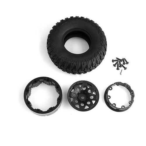 105MM 1.9 Inch Tire Wheel Rubber Tires for 1/10 Trx-4 AXIAL SCX10 D90 CC01 - Picture 6 of 7