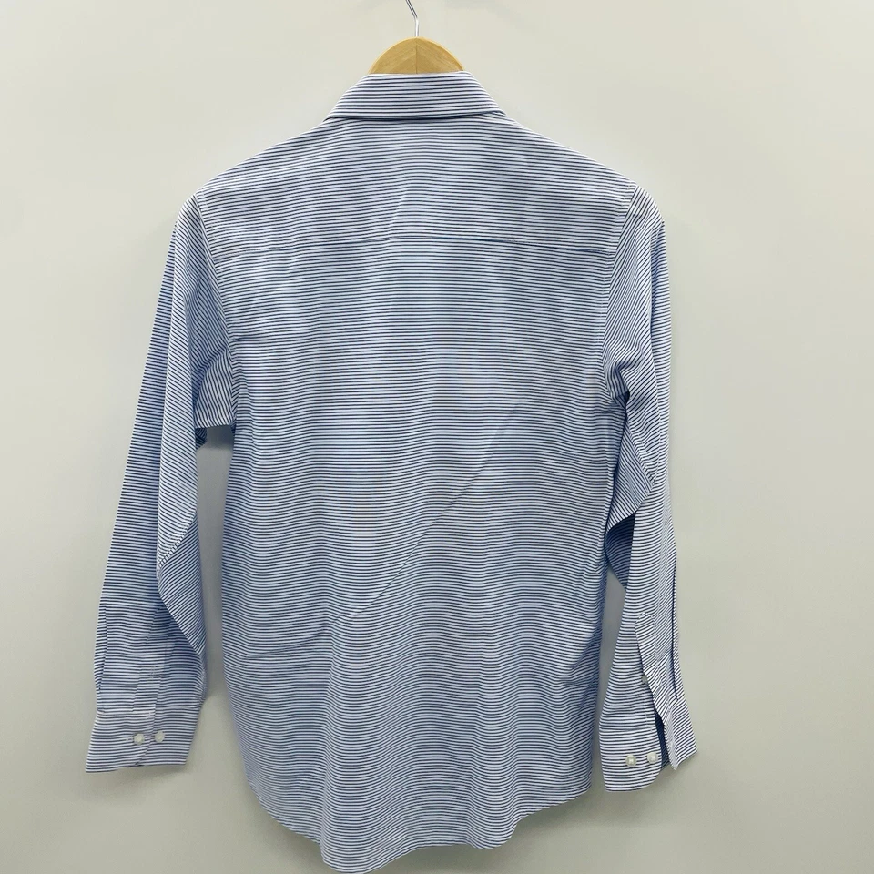 Camisa Tommy Hilfiger Jóvenes Niños Talla 16 Manga Larga Rayas Abotonada en Blanco Foto 3 de 4