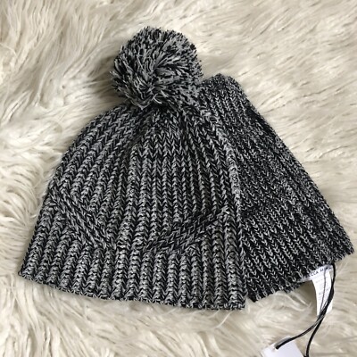 Rebecca Minkoff Gray Marled Pom Pom Beanie & Arm Warmer  display picture 1