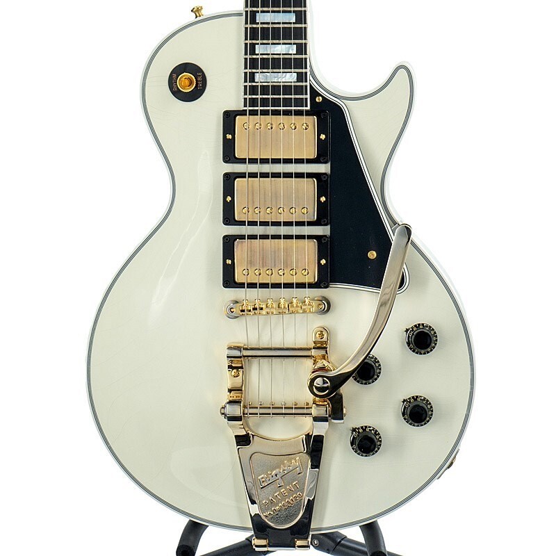 ギター Gibson CS Murphy Lab R7 Les Paul Bigsby Gibson Custom Shop 1957 Les Paul Custom Reissue 3-Pickup