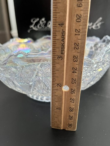 LE Smith Iridescent 8 3/4” Crimped Ruffled Bowl NIB - Picture 10 of 14