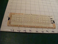 vintage paper: OHMITE parallel resistance calculator 1961 cool