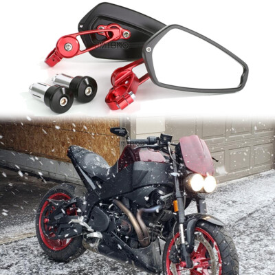 Motorcycle 7/8'' Handle Bar End Side Rear Mirrors For Buell