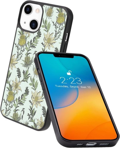 Rigid Plastic For iPhone SE XS XR Max 5 6 7 8 Plus nature thistle flower Pattern - Picture 13 of 25