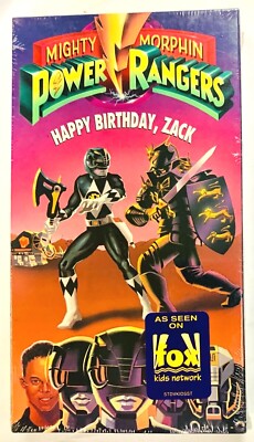 Mighty Morphin Power Rangers: Happy Birthday Zack (VHS, 1993) RARE NEW SEALED  