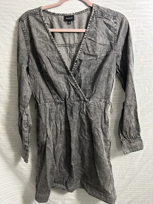 Who What Wear Dress Black Acid Wash Long Sleeve Pockets Size S | eBay Who What Wear Dress Black Acid Wash Long Sleeve Pockets Size S | eBay
