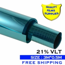 DIY 20"x120" Window Tint Solar Film BLUE/TEAL PROFESSIONAL GRADE