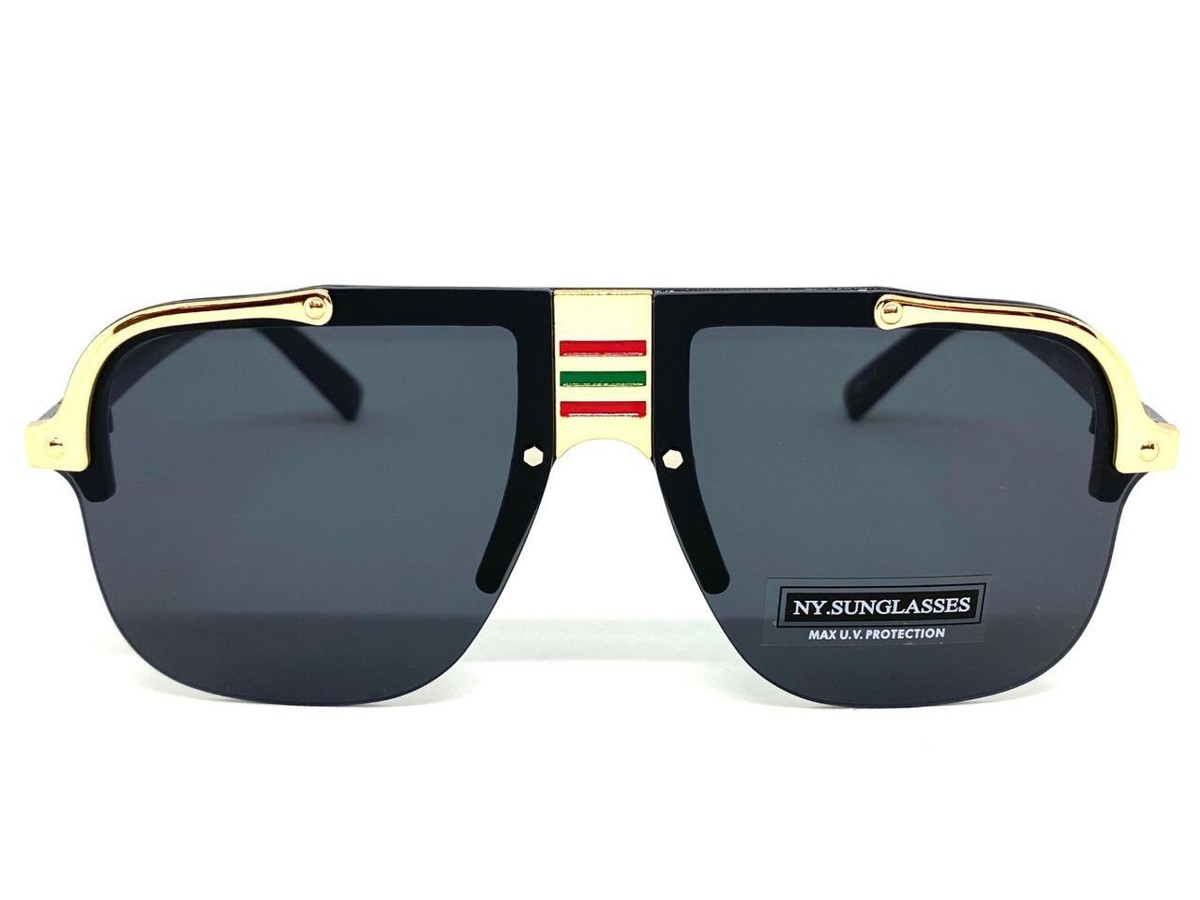 Uomo Classico Retrò Hip Hop Hardcore Rapper Sole Occhiali Large - Foto 6