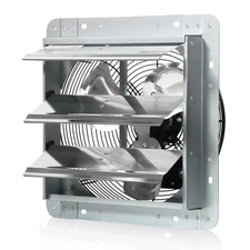 JPOWER 12 Inch Shutter Exhaust Fan Gable Vent Fan Wall Mount Ventilation