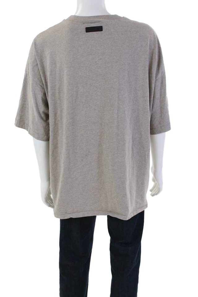 Camiseta básica FOG Essentials para hombre manga corta cuello redondo beige talla 2XL Foto 3 de 4