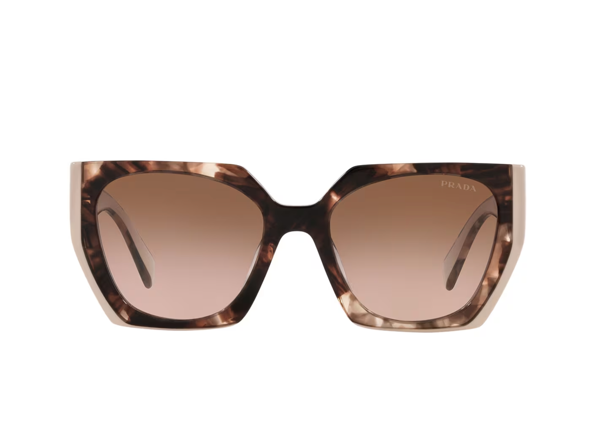Prada PR15WS 01R0A6 Rectangle Sunglasses in Tortoise and 