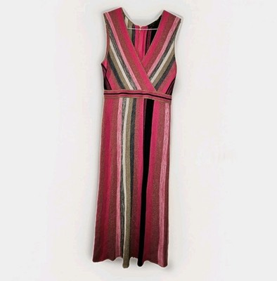 NWOT Ted Baker London Women's Sz 3 8 M Sofinaa Stripe Knit Dress Maximalist Pink