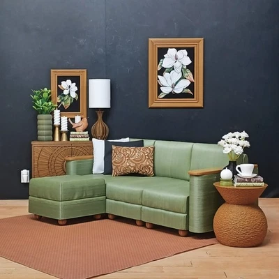 GREEN chair LOVESEAT sofa LIVING ROOM lounge DOLL FURNITURE 1/6 scale for BARBIE