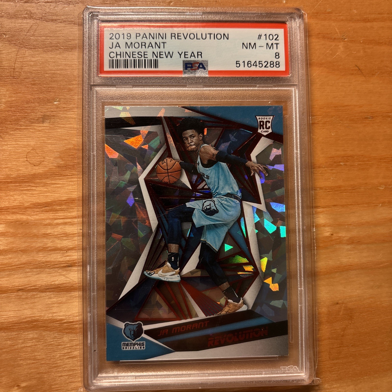 2019-20 Panini Revolution - Rookies Ja Morant #102 Chinese New Year (RC) PSA 8