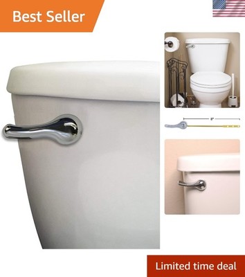 8-Inch Chrome Toilet Lever - Easy Install Handle Replacement for Bathrooms
