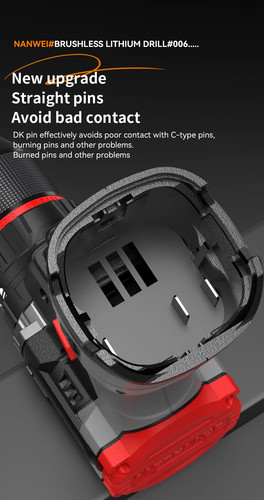Trapano a percussione senza fili brushless 16,8 V 45 NM avvitatore elettrico trapano a percussione - Foto 14 di 23