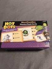 Hot Dots Word Families Phonics Flash Cards 72 Activities Homeschool Grades K-1