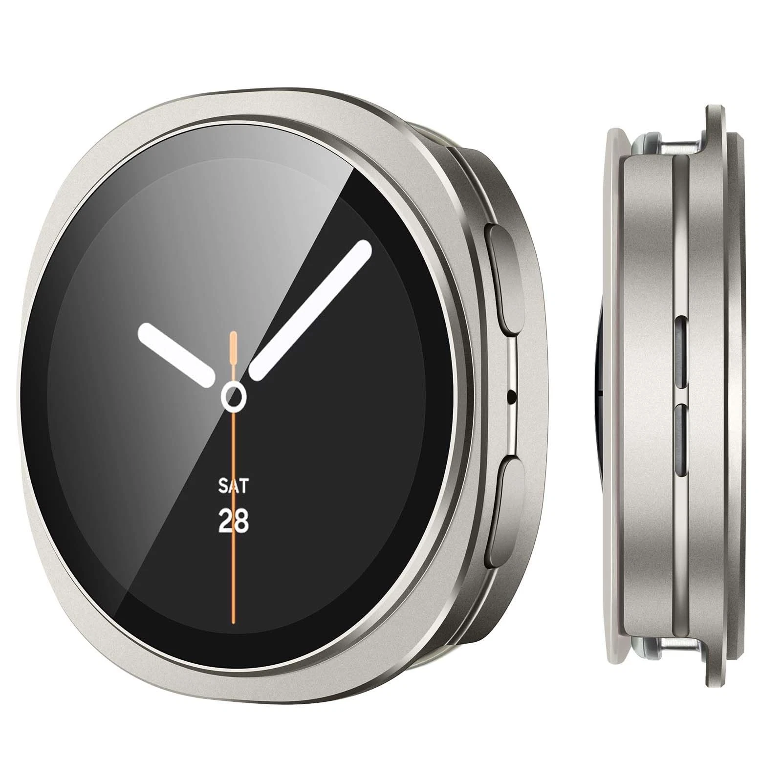 3 in 1 Metal Cover Compatible with Samsung Galaxy Watch 8 Case 44mm (2025 Mod...