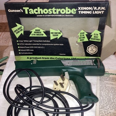 Vintage Gunson's Tachostrobe Xenon RPM Timing Light DC 
