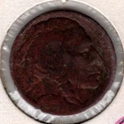 1913 Variety 2 Buffalo Nickel, Very Dark, Some corrosion, does not look treated.