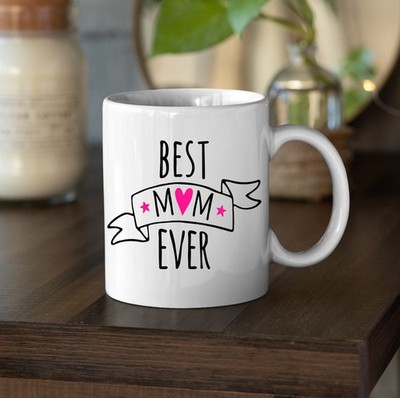 Beste Mama aller Zeiten 11 Unzen Tasse - Geschenkbox Herz Mama Best Ever Tasse Teebecher Büro