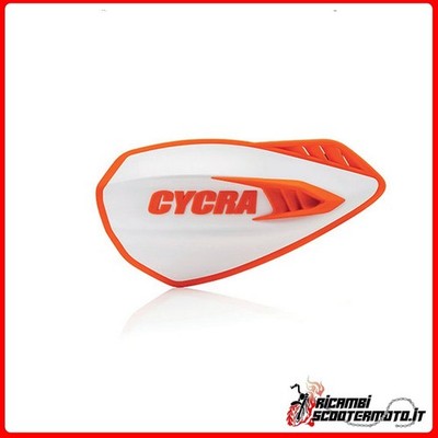 CYCLONE HANDSCHUTZ - Weiß - Orange KTM SX 250 2007-2010 1CYC-0056-229#44