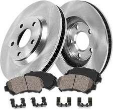Callahan Front Drilled Slotted Brake Disc Rotors and Ceramic Brake Pads Hardwa