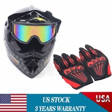 Adult ATV Motocross Dirt Bike Motorcycle Off-Road Helmet w/ Goggles Gloves