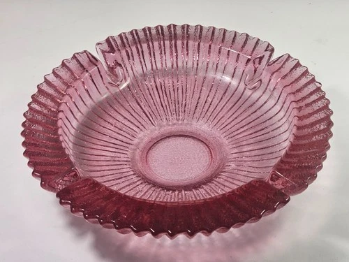 Vintage Blenko MCM Mid Century Modern Irridescent Art Glass Ashtray