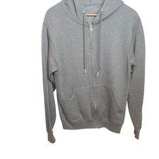 Full Zip Hoodie Women's Sweatshirt Activewear Athleisure Cozy Gray Casual Small