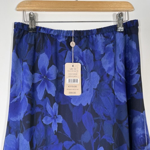 Jacques Vert Ladies Blue Navy Matching Maxi Skirt Size 12 & Top Size 14 BNWT - Picture 3 of 23