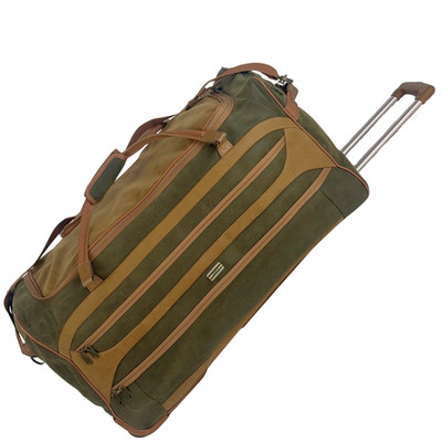 Premium Kunstleder leichte Reisetasche mit Rollen Trolley Seesack Reisetasche