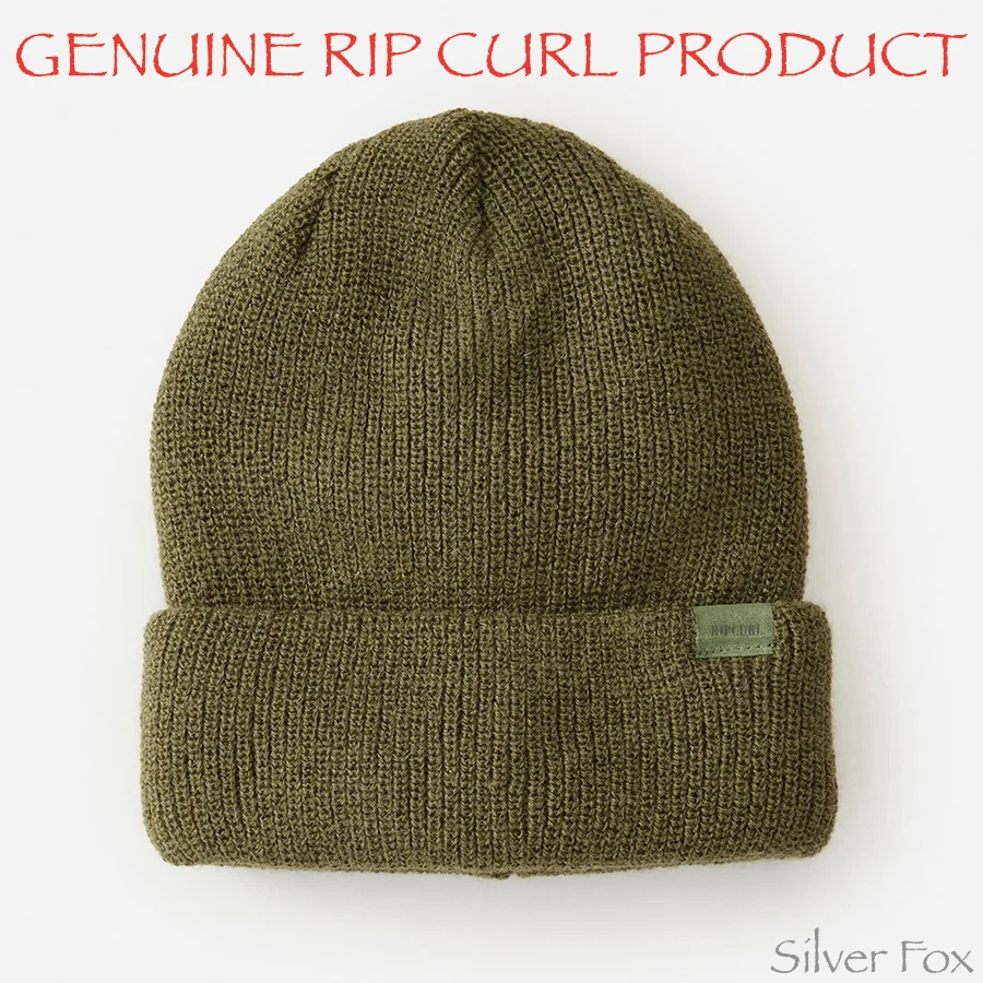 RIP CURL SURF STAPLE REG OLIVE BEANIE WINTER KNITTED SKI CAP HAT NEW WITH TAGS