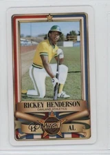1982 Perma-Graphics/Topps Credit Cards All-Stars Rickey Henderson HOF