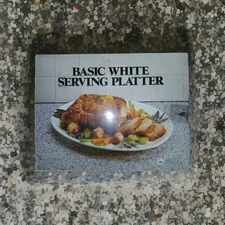 OVER AND BACK BASIC WHITE SERVING PLATTER