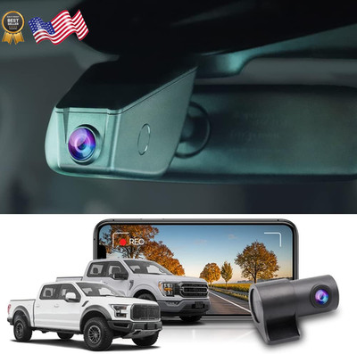 Fitcamx Front 4K+Rear 1080P Dash Cam Adapts for Ford F150 F250 2021-2024 Lim