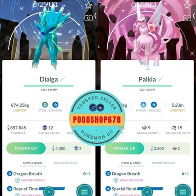 Pokémon PTC Go - Shiny Diagla - Palkia Special Background Go Tour Kalos 2026  