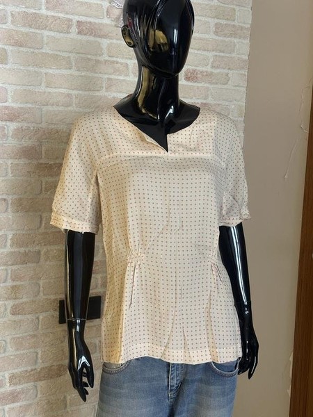 Women Caliban Shirt Beige Silk 38 / M / 46